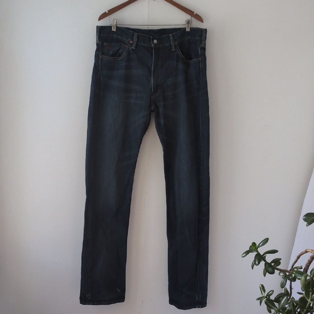 Polo Ralph Lauren Dark Blue Straight-Leg Jeans 38T x 36